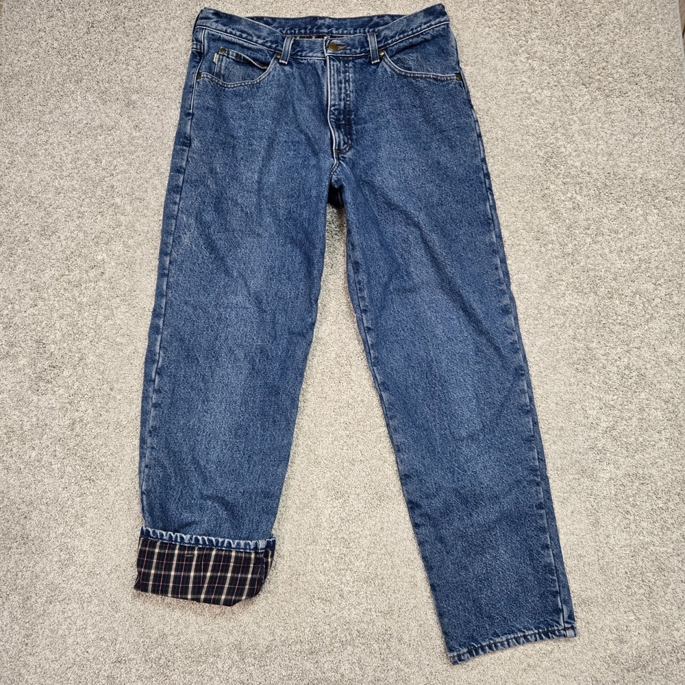 LL Bean Mens 36x32 Double L Classic Fit Flannel Lined Jeans